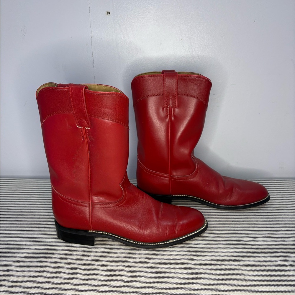 Justin Boots Red Cowboy & Western Boots